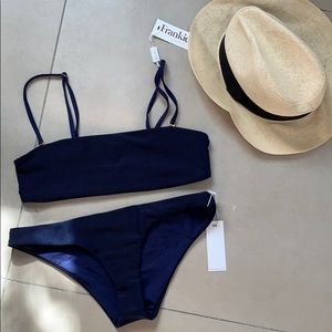 FRANKIES beautiful navy bikini NWT